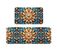 Lot de 2 tapis de coussin Mystique en forme de couronne - Une bonne aide pour se tenir debout dans la cuisine et antidérapant dans la salle de bain
