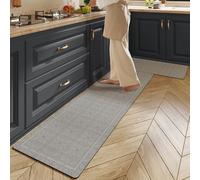 Lot de 2 tapis de cuisine anti-fatigue modernes, rembourrés, antidérapants, lavables, imperméables et absorbants pour cuisine, bureau, buanderie, entrée (#2, 45 x 75 cm + 45 x 150 cm)