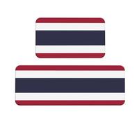 Lot de 2 tapis de cuisine antidérapants pour cuisine, buanderie et entrée Motif drapeau de la Thaïlande