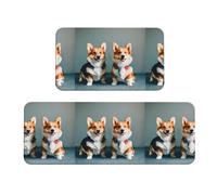 Lot de 2 tapis de cuisine antidérapants pour cuisine, sol, bureau