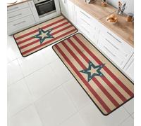 Lot de 2 tapis de cuisine rembourrés anti-fatigue avec dos antidérapant pour évier, buanderie, bureau 119,4 x 43,2 cm + 73,7 x 43,2 cm