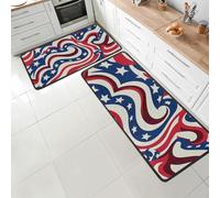 Lot de 2 tapis de cuisine rembourrés anti-fatigue avec dos antidérapant pour évier, buanderie, bureau 119,4 x 43,2 cm + 73,7 x 43,2 cm