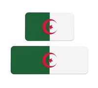 Lot de 2 tapis de cuisine rembourrés avec motif drapeau de l'Algérie - Tapis antidérapant pour la cuisine