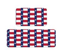 Lot de 2 tapis de cuisine rembourrés avec motif drapeau de l'État du Texas, tapis de sol confortable