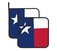 Lot de 2 tapis de cuisine résistants à la chaleur Motif drapeau du Texas