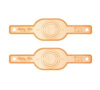 Lot de 2 tapis de cuisson en silicone anti-adhésif avec longues poignées pour cocotte, résistant à la chaleur jusqu'à 260 °C pour la cuisson du pain, des pizzas, des biscuits (orange)