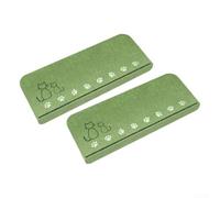 Lot de 2 tapis de marche d'escalier antidérapants en bois massif, lavables avec fonction de réduction du bruit pour des escaliers plus sûrs et plus silencieux (vert)