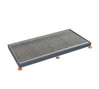 Lot de 2 tapis de pédale robustes pour centre d'usinage, plate-forme de pied d'atelier, 105 x 40 x 12 cm - Tapis de sol durable pour utilisation en usine de garage