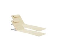 Lot de 2 tapis de plage Cellorigo avec dossier inclinable 160 x 49 cm beige