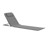 Lot de 2 tapis de plage pliables avec cadre en acier et surface de couchage | Dossier réglable, appui-tête intégré, compartiment de rangement, design pliable, cadre en acier, surface de couchage en tissu