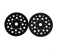 Lot de 2 tapis de ponçage en nylon de 12,7 cm pour ponceuse orbitale - Prolongent la durée de vie du tampon et économisez des coûts - Noir 123 x 123 x 3 mm