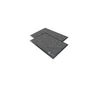vounot® Lot de 2 Tapis de Porte Paillasson d'Entree Interieur et Extérieur Tapis Antidérapant et Anti-Poussière Tapis d’entrée Imperméable Lavable 40x60cm Gris-Noir