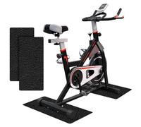 Lot de 2 tapis de protection de sol de fitness - Résistant aux chocs - Tapis de course - Épaisseur : 6 mm - Antidérapant - Pour appareils de fitness - 28 x 70 cm