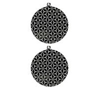Lot de 2 tapis de protection pour plaque de cuisson à induction Noir 22 cm