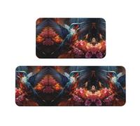Lot de 2 tapis de rembourrage en forme de colibri - Une bonne aide pour se tenir debout dans la cuisine et antidérapant dans la salle de bain