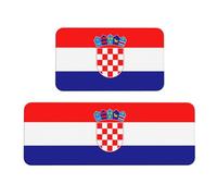 Lot de 2 tapis de rembourrage motif drapeau de la République de Croatie - Une bonne aide pour se tenir debout dans la cuisine et antidérapant dans la salle de bain