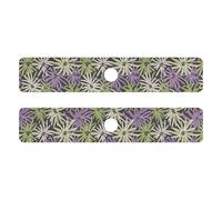 Lot de 2 tapis de robinet en pierre de diatomée réutilisables et décorés pour cuisine et salle de bain 76,2 x 13,7 cm - Grande fleur sauvage violette