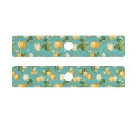 Lot de 2 tapis de robinet inclinés à diatomées pour évier de cuisine absorbant l'humidité 76,2 x 13,7 cm - Fruits de groseille du Cap