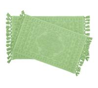 Lot de 2 tapis de salle de bain French Connection Nellore tissés et perlés, tapis de bain antidérapants et épais pour salle de bain et douche, 43