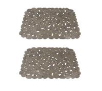 Lot de 2 tapis de séchage pour évier de cuisine en PVC souple antidérapant