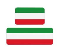 Lot de 2 tapis de sol antidérapants pour cuisine, salle à manger, buanderie et plus encore, motif drapeau de Rhénanie-du-Nord-Westphalie, 43,2 x 74,9 cm + 43,2 x 129,9 cm, noir