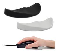 Lot de 2 tapis de souris ergonomiques avec repose-poignet pour ordinateur de bureau (noir, gris)
