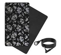 Lot de 2 tapis de terre imprimés - Tapis de terre conducteur universel pour lit, thérapie connectée à la terre pour un meilleur sommeil, maux de dos, inflammation, soulagement des maux de tête