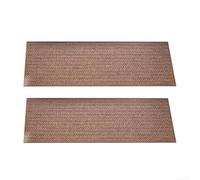 Lot de 2 tapis d'escalier antidérapants lavables et réutilisables avec dos en polyester qui ne nécessite pas de colle pour une utilisation sûre et sûre des escaliers (beige)
