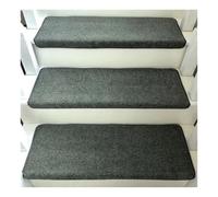 Lot de 2 tapis d'escalier antidérapants pour marches d'escalier d'intérieur en bois de 65 à 100 cm de long, 24 cm de large, 1, 2, 4, 6, 8, 10, 15 pièces (gris, 39,4 x 9,4 x 1,2)