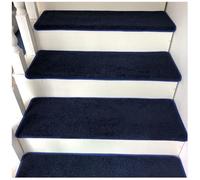 Lot de 2 tapis d'escalier antidérapants pour marches d'escalier d'intérieur en bois de 65 à 100 cm de long, 24 cm de large, 1, 2, 4, 6, 8, 10, 15 pièces (bleu, 39,4 x 9,4 x 1,2)