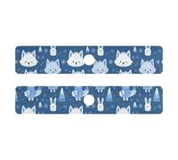 Lot de 2 tapis d'évier en pierre de diatomée pour cuisine et salle de bain, 76,2 x 13,7 cm - Renard bleu arctique