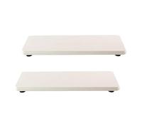 Lot de 2 tapis d'évier en pierre pour base de robinet, tapis de séchage pour plan de travail de cuisine et évier de salle de bain, plateau de comptoir, porte-savon et éponge (blanc)