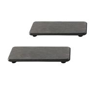 Lot de 2 tapis d'évier en pierre pour base de robinet, tapis de séchage pour plan de travail de cuisine et évier de salle de bain, plateau de comptoir, porte-savon et éponge (gris)