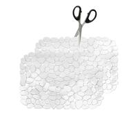 Lot de 2 tapis d'évier, en PVC, 40 x 30 cm, antidérapants, découpables, tapis de protection pour vaisselle, verres et légumes, égouttoir avec design à corps creux pour évier de cuisine