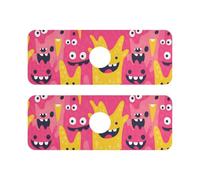 Lot de 2 tapis en pierre sèche de diatomée réutilisables et décorés autour de l'évier de cuisine pour comptoir de cuisine et évier de salle de bain 37,3 x 13,7 cm - Monstres mignons de dessin animé