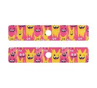 Lot de 2 tapis en pierre sèche de diatomée réutilisables et décorés pour évier de cuisine et évier de salle de bain 76,2 x 13,7 cm - Monstres mignons de dessin animé