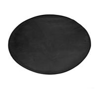 Lot de 2 tapis ignifuges ronds de 91,4 cm avec revêtement en silicone noir résistant aux flammes pour barbecue et chauffage extérieur