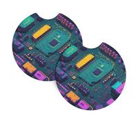 Lot de 2 tapis porte-gobelets de voiture motif python 6,9 cm - Convient à une variété de modèles de voiture, mignon et pratique