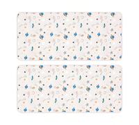 Lot de 2 tapis pour cages à cochon d'Inde - 120 x 60 cm - Lavables - Imperméables - Absorbants - Réutilisables - Antidérapants - Pour hamsters, rats, chinchillas