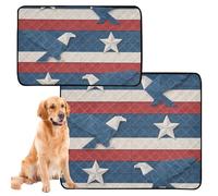 Lot de 2 tapis pour chat et chien avec pieds boueux - Tapis lavable antidérapant pour voyage 61 x 91,4 cm + 91,4 x 106,7 cm - Papier peint rayé en papier origami