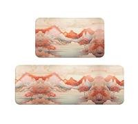 Lot de 2 tapis rembourrés - Une bonne aide pour se tenir debout dans la cuisine et antidérapant dans la salle de bain