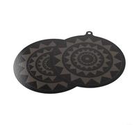 Lot de 2 tapis thermochromiques en silicone pour table de cuisson à induction, thermosensible, dessous de plat antidérapant et manique, facile à nettoyer, 24 cm