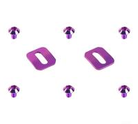 Lot de 2 taquets de pédale de vélo en alliage de titane anodisé avec vis M5 x 11 pour le temps, pour Xpresso, Xpro, pédales de vélo de route multicolores (violet)