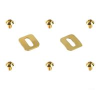 Lot de 2 taquets de pédale de vélo en alliage de titane anodisé avec vis M5 x 11 pour le temps, pour Xpresso, pour pédales de vélo Xpro, multicolores (doré)