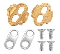 Lot de 2 taquets de pédale de vélo en laiton de rechange pour pédales Eggbeater, Candy et Maillet avec joints et vis, réglage gauche-droite de 2,2 mm, compatible avec