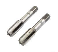 Lot de 2 tarauds à main métrique HSS 14 mm x 1,25 mm - Filetage à droite pour M14 x 1,25 mm - Filetage à cannelure droite - Pour perçage et taraudage