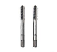 Lot de 2 tarauds à vis M3 HSS - Outil de coupe à filetage métrique - Flûte droite pour réparation de trous aveugles en acier inoxydable - Argenté (M12)