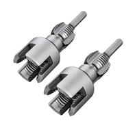 Lot de 2 tarauds pour tuyau, filetage intérieur de tuyaux, taraud en PVC intégré, ouvre-tuyau d'eau, outil de filetage de tuyau pour projets sanitaires 1/2", 3/4"