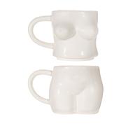 Lot De 2 Tasses À Café En Grès Sass & Belle Body Empilables Blanc