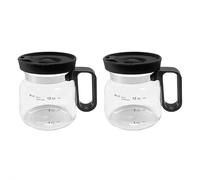 Lot de 2 tasses à café en verre de 473 ml avec couvercle de voyage de type paille, tasse à café fantaisie en verre pour thés chauds, chocolat chaud (transparent)